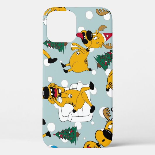 鹿フェスティバル:クリスマスパターンデザイン Case-Mate iPhoneケース (裏面)