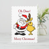 鹿フラットカード付きサンタ シーズンカード (スタンド正面)