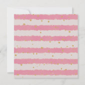 鹿フローラかわいいベビーガールシャワー 招待状 (裏面)