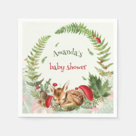 鹿フローラの赤ちゃんシャワー スタンダードカクテルナプキン