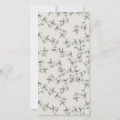 鹿フローラエレガントクレストカップルシャワー招待状 サンキューカード (裏面)