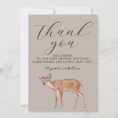 鹿ベビーシャワーサンキューカード サンキューカード (正面)