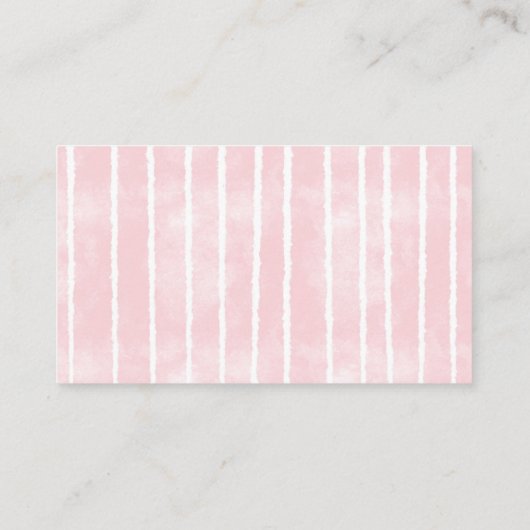 鹿ベビーシャワーピンクおむつラッフルチケット エンクロージャーカード (裏面)