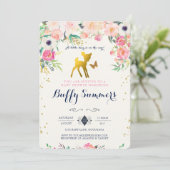 鹿ベビーシャワー招待状 招待状 (スタンド正面)