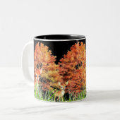 鹿ペアカップ ツートーンマグカップ (正面左)