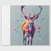 鹿ポップ・アートの芸 ラッピングペーパー (フラット)