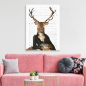 鹿ポートレート キャンバスプリント (インサイチュ (リビング))