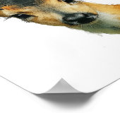 鹿ポートレート ポスター (角)