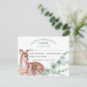 鹿ママFAWN赤ちゃんシャワー応答カード 出欠カード (スタンド正面)