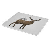 鹿マンガイラストレーション カッティングボード (角)