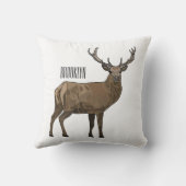 鹿マンガイラストレーション クッション (裏面)