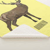 鹿マンガイラストレーション シェルパブランケット (3/4)