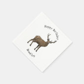 鹿マンガイラストレーション スタンダードカクテルナプキン (角)