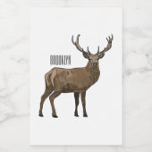 鹿マンガイラストレーション フードラベル (シングルラベル)