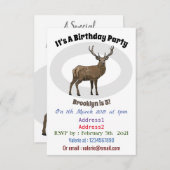 鹿マンガイラストレーション 招待状 (正面/裏面)