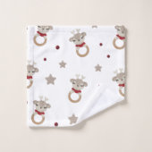 鹿マンガ バスタオルセット (ウォッシュタオル)