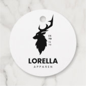 鹿メッセージカード フェイバータグ (裏面)