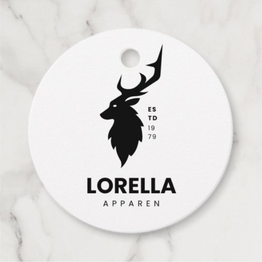 鹿メッセージカード フェイバータグ (正面)