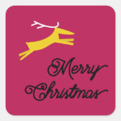 鹿メリーのクリスマス封筒用シール スクエアシール (正面)