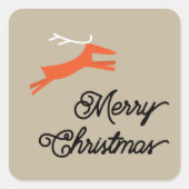 鹿メリーのクリスマス封筒用シール スクエアシール (正面)