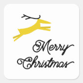 鹿メリーのクリスマス封筒用シール スクエアシール (正面)