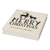 鹿メリーモダンクリスマス、家族の大 ラバースタンプ (スタンプ)