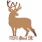 鹿メールボックスのステッカー シール (正面)