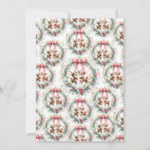 鹿モダンクリスマス赤ちゃんシャワー招待状 招待状 (裏面)