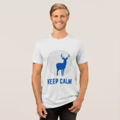 鹿モチーフのTシャツと落ち着いたメッセージ トライブレンドＴシャツ (正面全面)