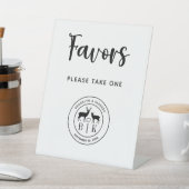 鹿モノグラム素朴結婚式の引き出物が1つ 台座サイン (インサイチュ)