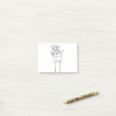 鹿ラインアートアウトラインReindeer Post-it Notes ポストイット (デスク上)