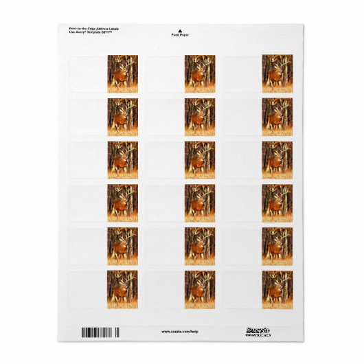 鹿ラベル ラベル (フルシート)