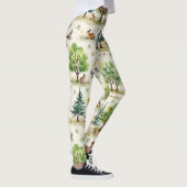 鹿リスウサギのシームレスパターン レギンス (右)