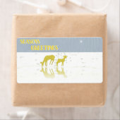 鹿リフレクション – 星 – お客様のカスタム出荷ラベル ラベル (インサイチュ)