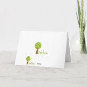 鹿リーピンググリーティングカード – Plantinski カード (裏面)