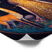 鹿レディファンタジーアートポスター ポスター (角)