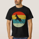 鹿レトロヴィンテージシルエット70s tシャツ (正面)