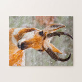 鹿ワイオミングをプロングホーン。 ジグソーパズル (横)