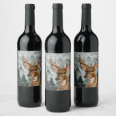 鹿ワイパーソナライズされたンボトルラベル ワインラベル (ボトル)