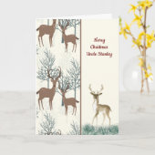 鹿付き叔父のクリスマスカード カード (黄色い花)