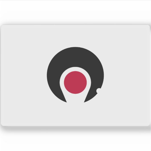 鹿児島県国旗 シール (正面)