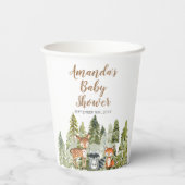 鹿動物アドベンチャーカンパーマウンテンフォレスト紙 紙コップ (裏面)
