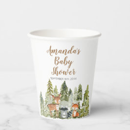 鹿動物アドベンチャーカンパーマウンテンフォレスト紙 紙コップ