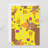 鹿動物キッドのバースデーパーティ招待状 招待状 (裏面)