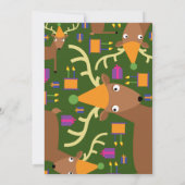 鹿動物キッドのバースデーパーティ招待状 招待状 (裏面)