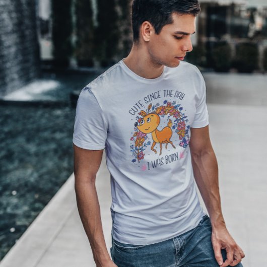 鹿動物マンガ自然 Tシャツ