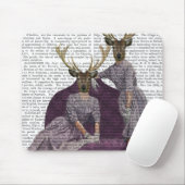 鹿双生児の紫 マウスパッド (マウス)