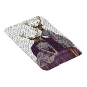 鹿双生児の紫 マグネット (右側)