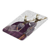 鹿双生児の紫 マグネット (左側)