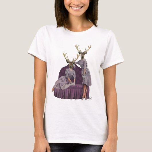 鹿双生児の紫 Tシャツ (正面)